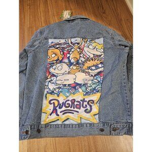 Nickelodeon Rugrats Cartoon Jean Denim Jacket Size Large